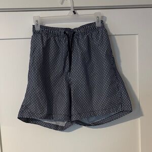 H&M Navy and White Swim Trunks
